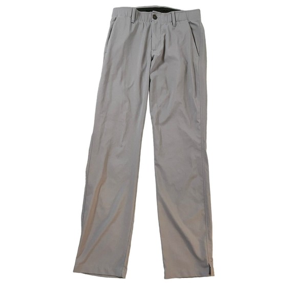 Under Armour‎ Pants Mens 30 x 31 Match Play Golf Chino Stretch Flat Front Gray - Picture 5 of 8